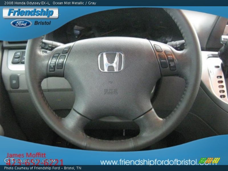 Ocean Mist Metallic / Gray 2008 Honda Odyssey EX-L