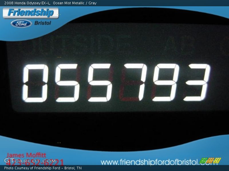 Ocean Mist Metallic / Gray 2008 Honda Odyssey EX-L