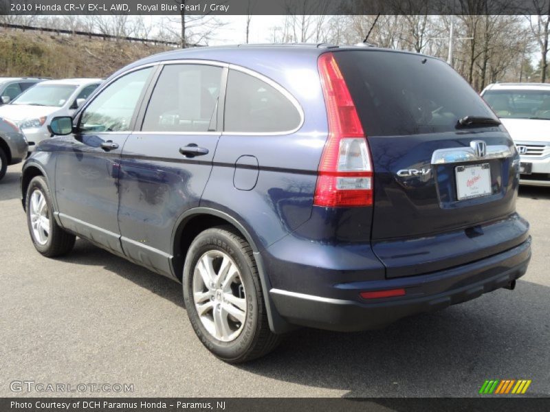 Royal Blue Pearl / Gray 2010 Honda CR-V EX-L AWD