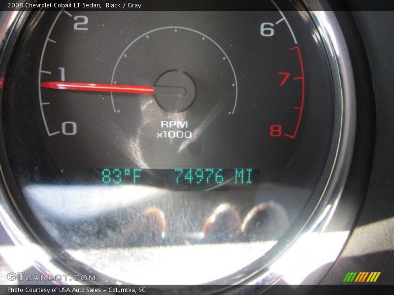 Black / Gray 2008 Chevrolet Cobalt LT Sedan