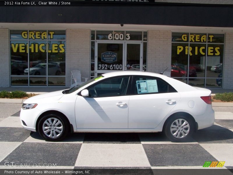 Clear White / Stone 2012 Kia Forte LX