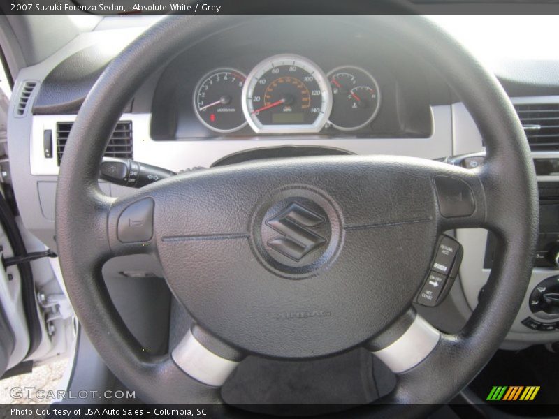 Absolute White / Grey 2007 Suzuki Forenza Sedan