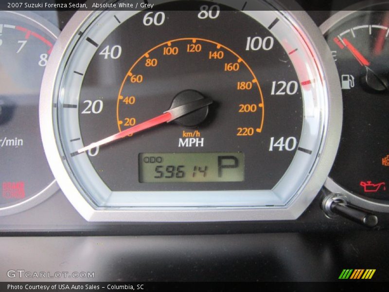 Absolute White / Grey 2007 Suzuki Forenza Sedan