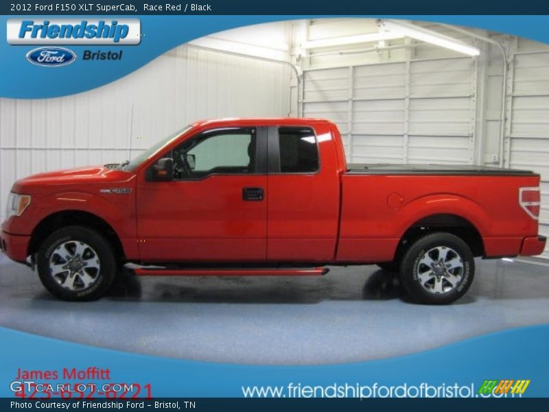 Race Red / Black 2012 Ford F150 XLT SuperCab