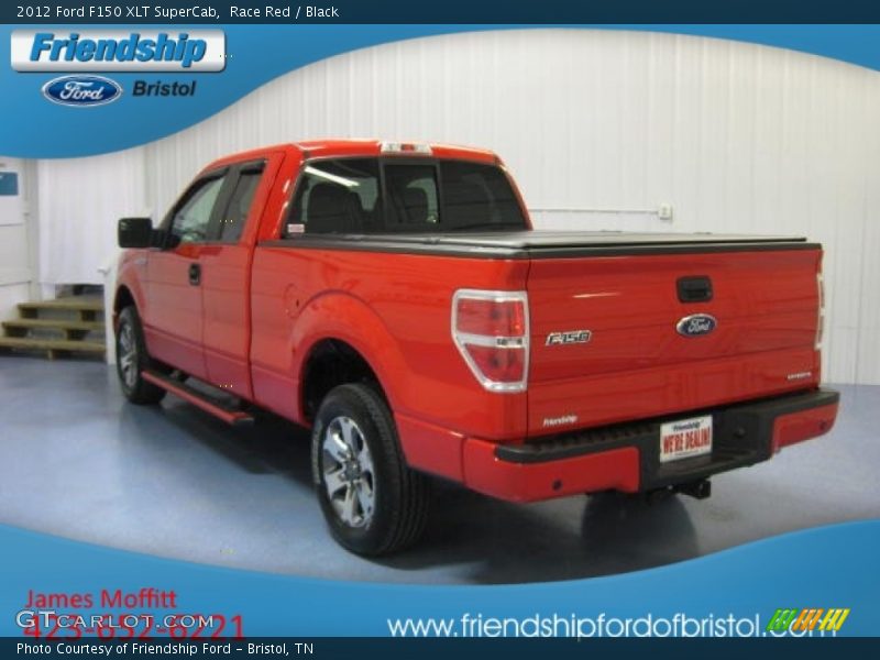 Race Red / Black 2012 Ford F150 XLT SuperCab