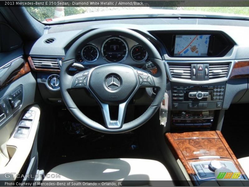 Diamond White Metallic / Almond/Black 2013 Mercedes-Benz E 350 Sedan