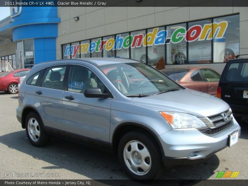 Glacier Blue Metallic / Gray 2011 Honda CR-V LX 4WD