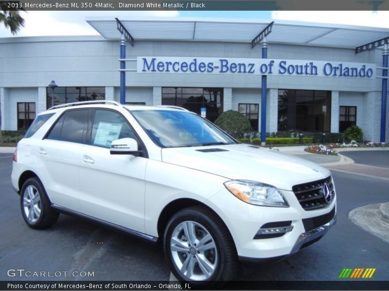 Diamond White Metallic / Black 2013 Mercedes-Benz ML 350 4Matic