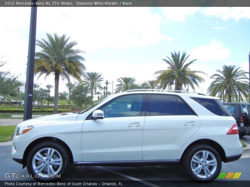 Diamond White Metallic / Black 2013 Mercedes-Benz ML 350 4Matic