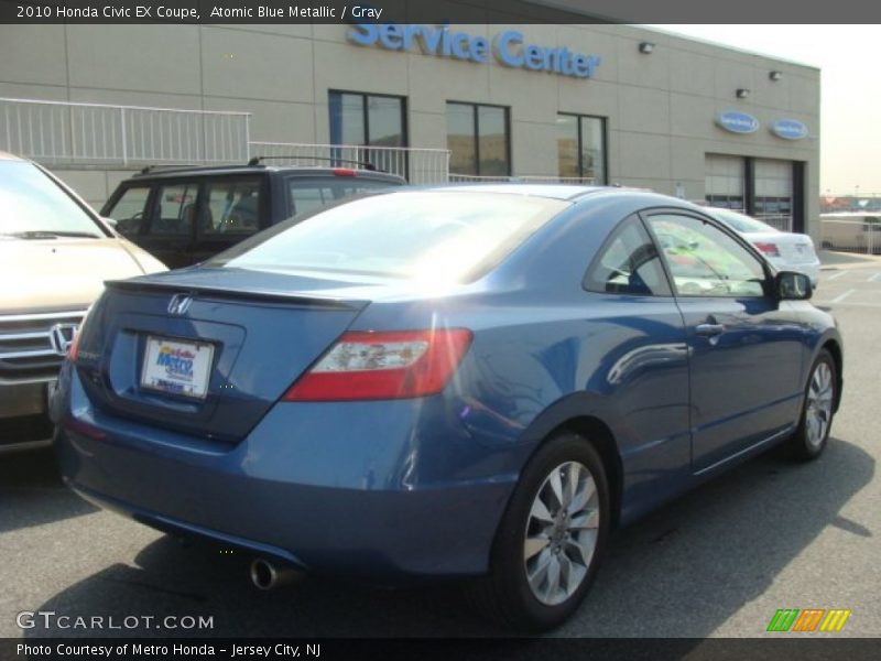 Atomic Blue Metallic / Gray 2010 Honda Civic EX Coupe