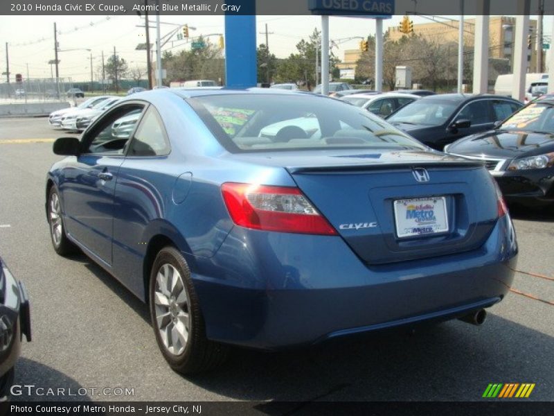 Atomic Blue Metallic / Gray 2010 Honda Civic EX Coupe