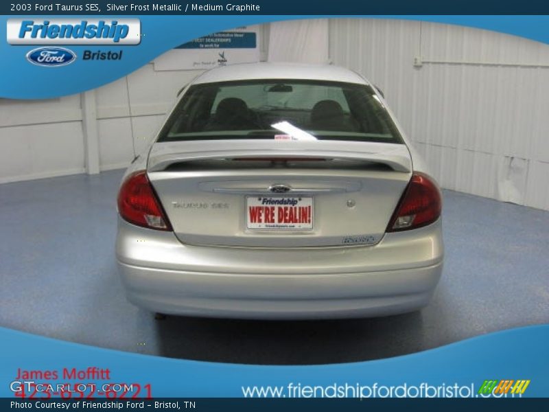 Silver Frost Metallic / Medium Graphite 2003 Ford Taurus SES