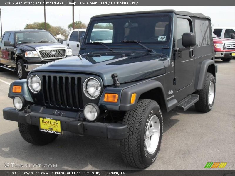 Deep Beryl Green Pearl / Dark Slate Gray 2006 Jeep Wrangler Unlimited 4x4