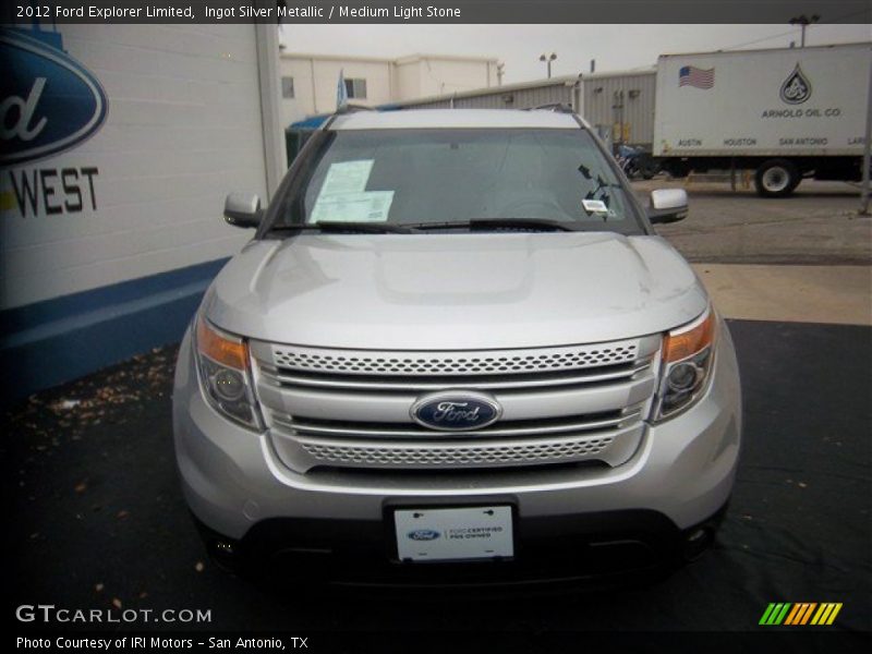 Ingot Silver Metallic / Medium Light Stone 2012 Ford Explorer Limited