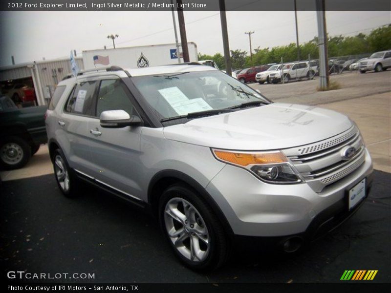 Ingot Silver Metallic / Medium Light Stone 2012 Ford Explorer Limited