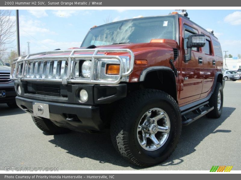 Sunset Orange Metallic / Wheat 2003 Hummer H2 SUV