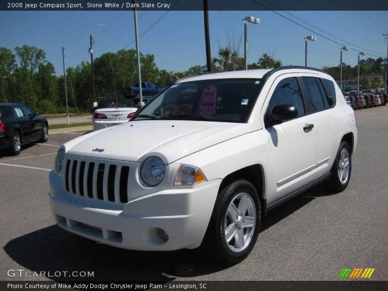 Stone White / Dark Slate Gray 2008 Jeep Compass Sport