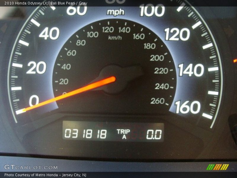 Bali Blue Pearl / Gray 2010 Honda Odyssey LX