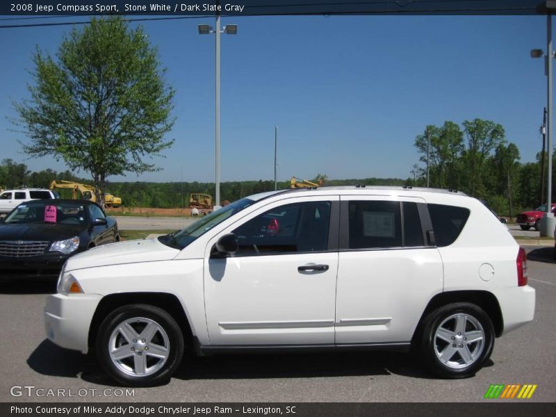 Stone White / Dark Slate Gray 2008 Jeep Compass Sport