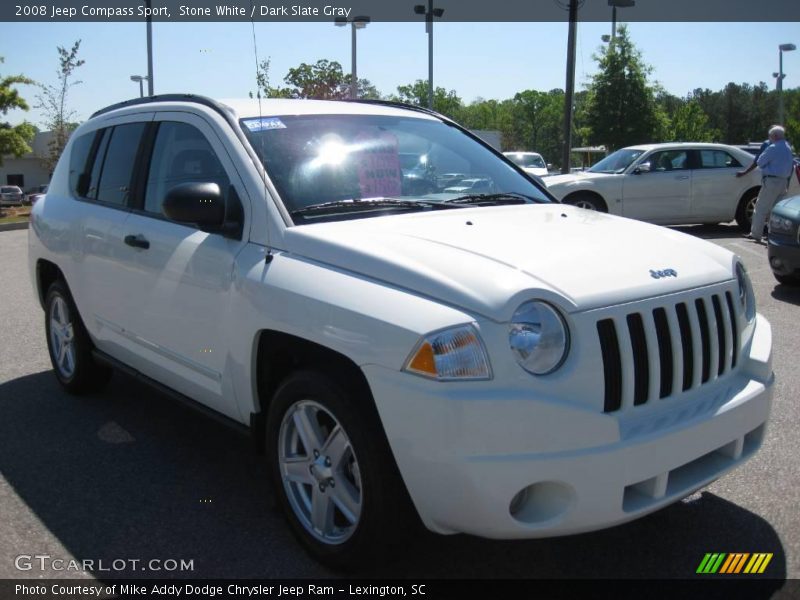 Stone White / Dark Slate Gray 2008 Jeep Compass Sport