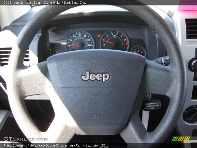Stone White / Dark Slate Gray 2008 Jeep Compass Sport