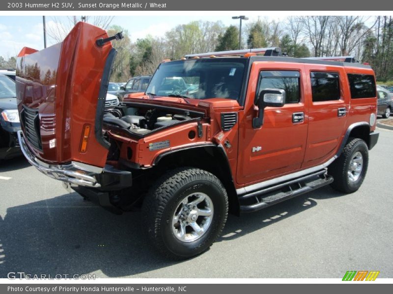 Sunset Orange Metallic / Wheat 2003 Hummer H2 SUV