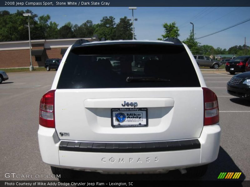 Stone White / Dark Slate Gray 2008 Jeep Compass Sport