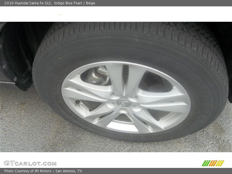 Indigo Blue Pearl / Beige 2010 Hyundai Santa Fe GLS