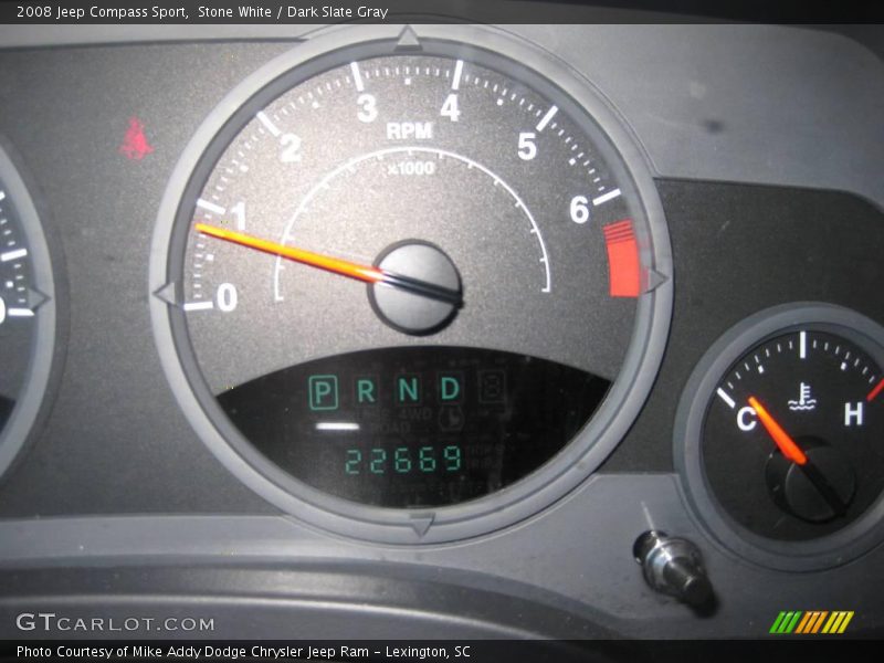 Stone White / Dark Slate Gray 2008 Jeep Compass Sport