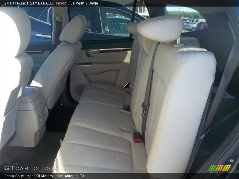 Indigo Blue Pearl / Beige 2010 Hyundai Santa Fe GLS