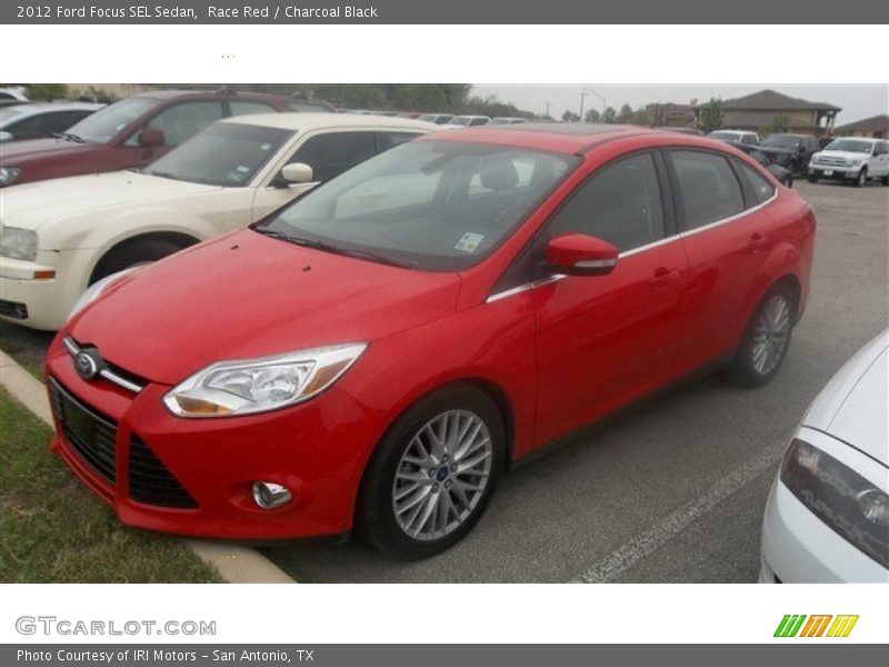 Race Red / Charcoal Black 2012 Ford Focus SEL Sedan