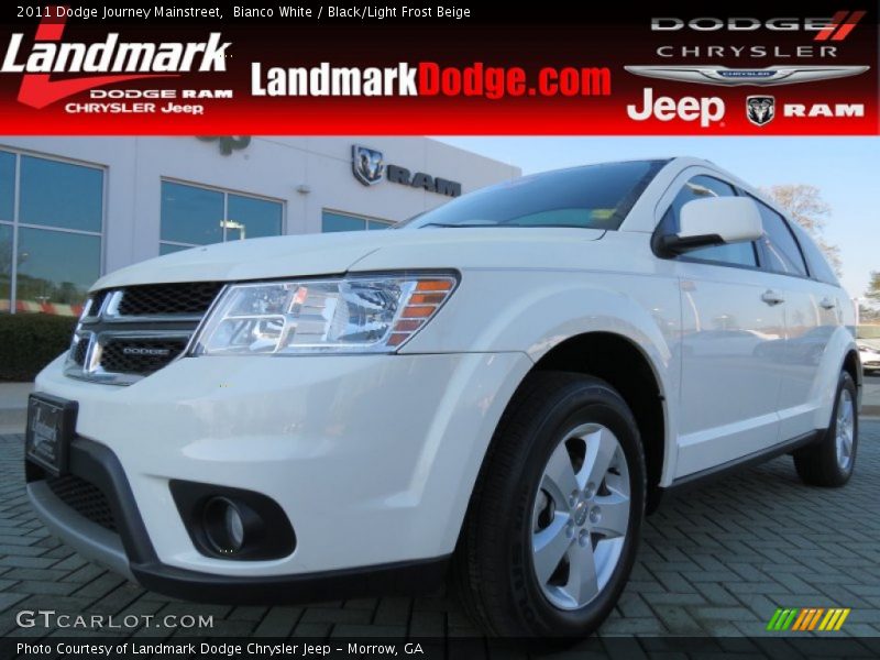 Bianco White / Black/Light Frost Beige 2011 Dodge Journey Mainstreet