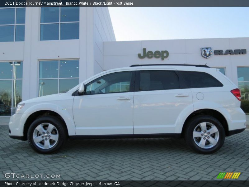 Bianco White / Black/Light Frost Beige 2011 Dodge Journey Mainstreet