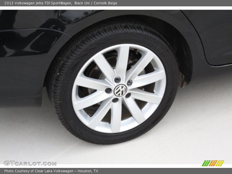 Black Uni / Cornsilk Beige 2013 Volkswagen Jetta TDI SportWagen