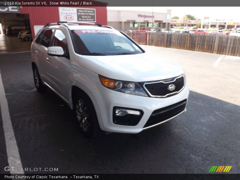 Snow White Pearl / Black 2012 Kia Sorento SX V6