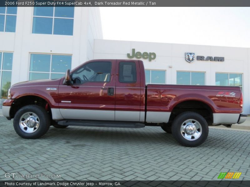 Dark Toreador Red Metallic / Tan 2006 Ford F250 Super Duty FX4 SuperCab 4x4