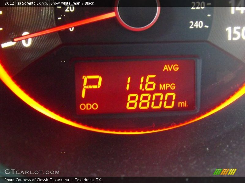 Snow White Pearl / Black 2012 Kia Sorento SX V6