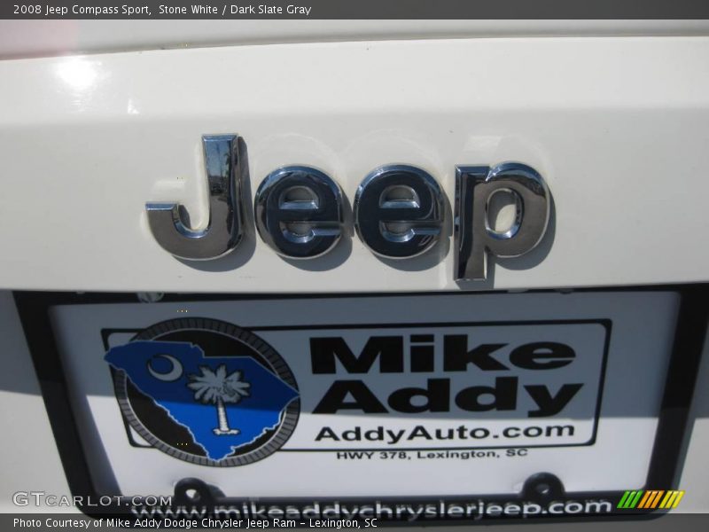 Stone White / Dark Slate Gray 2008 Jeep Compass Sport