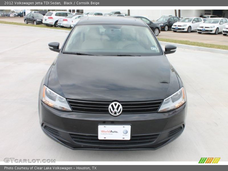 Black / Cornsilk Beige 2012 Volkswagen Jetta TDI Sedan
