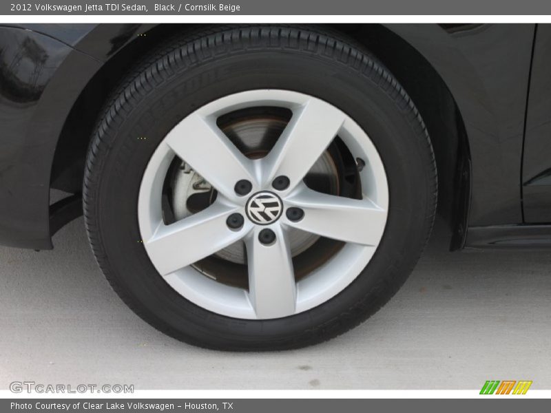 Black / Cornsilk Beige 2012 Volkswagen Jetta TDI Sedan