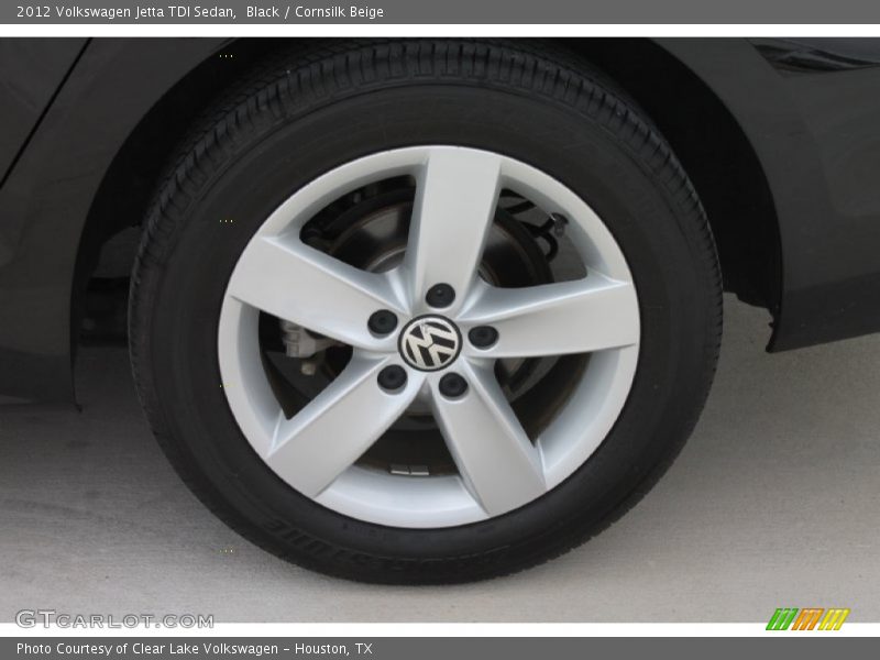 Black / Cornsilk Beige 2012 Volkswagen Jetta TDI Sedan
