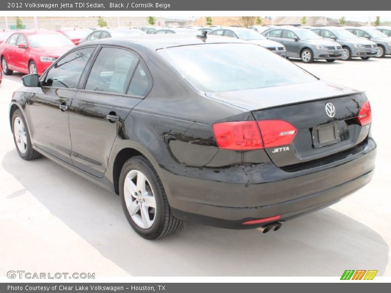 Black / Cornsilk Beige 2012 Volkswagen Jetta TDI Sedan