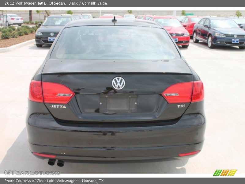 Black / Cornsilk Beige 2012 Volkswagen Jetta TDI Sedan