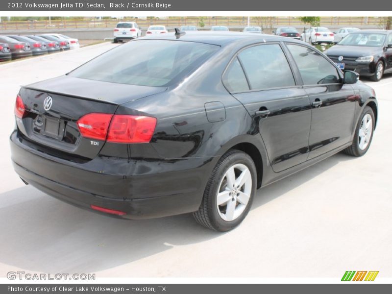 Black / Cornsilk Beige 2012 Volkswagen Jetta TDI Sedan