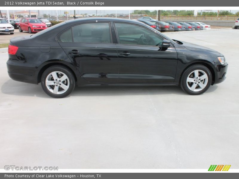 Black / Cornsilk Beige 2012 Volkswagen Jetta TDI Sedan