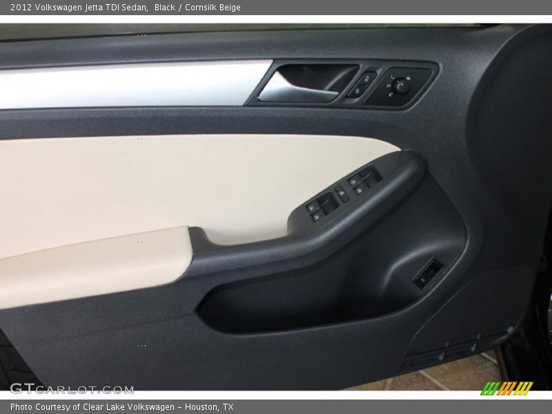 Black / Cornsilk Beige 2012 Volkswagen Jetta TDI Sedan