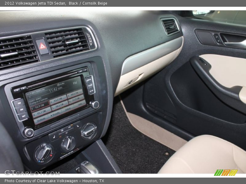 Black / Cornsilk Beige 2012 Volkswagen Jetta TDI Sedan
