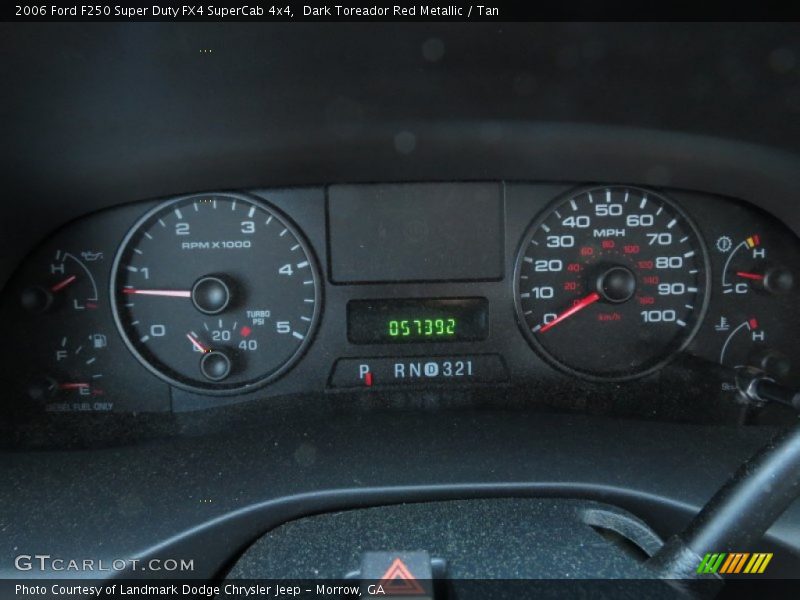 Dark Toreador Red Metallic / Tan 2006 Ford F250 Super Duty FX4 SuperCab 4x4