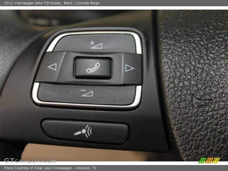 Black / Cornsilk Beige 2012 Volkswagen Jetta TDI Sedan