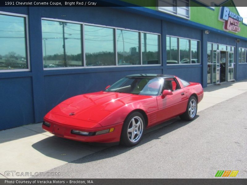 Bright Red / Gray 1991 Chevrolet Corvette Coupe